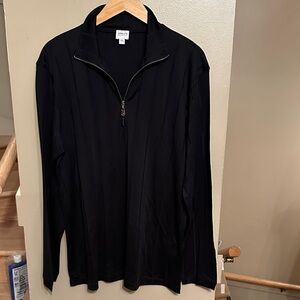Armani Collezioni Black Zip-Up Sweater